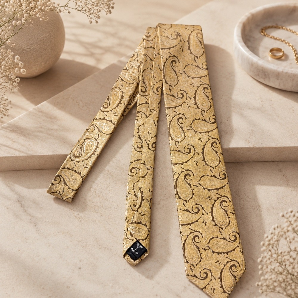 Robert Talbott Best of‎ Class Gold Paisley Tie